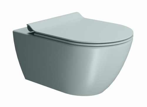 GSI Pura miska WC bez rantu 55x36cm kolor niebieski-mat (ghiaccio opaco) 881515