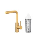 KFA Duero Pure Basic Gold bateria kuchenna z filtracją wody, filtr PROFINE silver small, kolor złoty szczotkowany 6623-914-31