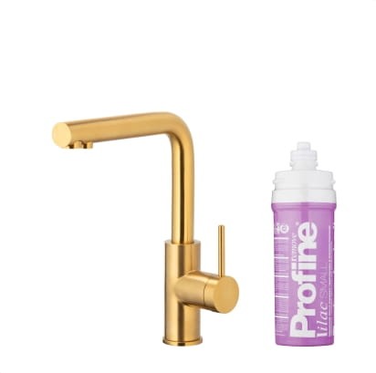 KFA Duero Pure Basic Gold bateria kuchenna z filtracją wody, filtr PROFINE lilac small, kolor złoty szczotkowany 6623-915-31