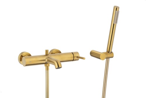 Kfa Armatura Moza Gold bateria wannowa z natryskiem, kolor złoty szczotkowany 5034-520-31