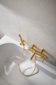 Kfa Armatura Moza Gold bateria wannowa z natryskiem, kolor złoty szczotkowany 5034-520-31