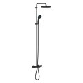 Grohe Tempesta zestaw natryskowy termostatyczny z wylewką wannową, kolor czarny mat 266722431