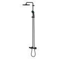Grohe Tempesta zestaw natryskowy termostatyczny z wylewką wannową, kolor czarny mat 266722431
