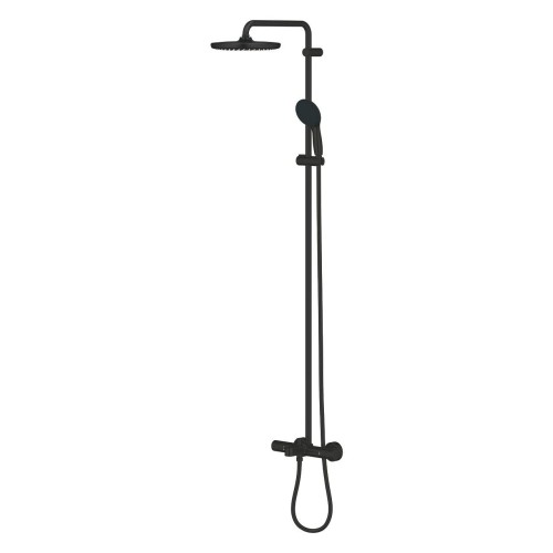 Grohe Tempesta zestaw natryskowy termostatyczny z wylewką wannową, kolor czarny mat 266722431