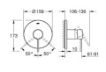 Grohe Essence bateria do 1 ujścia wody, kolor złoty szczotkowany (brushed warm sunset) 24168DL1 rysunek techniczny