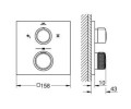 Grohe Allure bateria prysznicowa termostatyczna do 3 ujść wody kolor złoty szczotkowany (brushed warm sunset) 29181DL2 rysunek techniczny