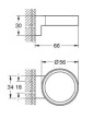 Grohe Selection uchwyt na dozownik, kolor złoty szczotkowany (brushed warm sunset) 41027DL0 rysunek techniczny