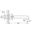 Grohe Essence wylewka wannowa, kolor stal nierdzewna 13449DC1 rysunek techniczny