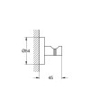 Grohe Essentials haczyk łazienkowy, kolor złoty szczotkowany (brushed warm sunset) 40364DL1 rysunek techniczny
