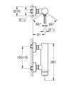 Grohe Essence bateria prysznicowa ścienna, kolor złoty szczotkowany (brushed warm sunset) 33636DL1