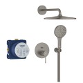 Grohe Essence zestaw natryskowy podtynkowy, kolor grafit szczotkowany (brushed hard graphite) 25287AL0