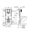 Grohe Rapid SL stelaż podtynkowy do WC H-113 cm, 38539001 rysunek techniczny
