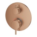 Grohe Atrio bateria prysznicowa termostatyczna do 2 ujść wody, kolor złoty szczotkowany (brushed warm sunset) 24357DL0