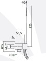Paffoni Tondo zestaw prysznicowy rączka z przyłączem kątowym i wężem 150 cm, stal szczotkowana ZDUP094ST