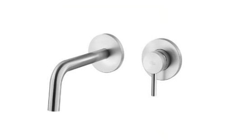 Paffoni Light Inox bateria umywalkowa podtynkowa zintegrowana L-175 mm kolor stal szczotkowana LIG105ST70