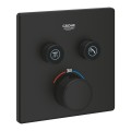 Grohe Grohtherm SmartControl bateria prysznicowa termostatyczna do dwóch ujść wody, kolor czarny mat (phantom black) 102166KF00