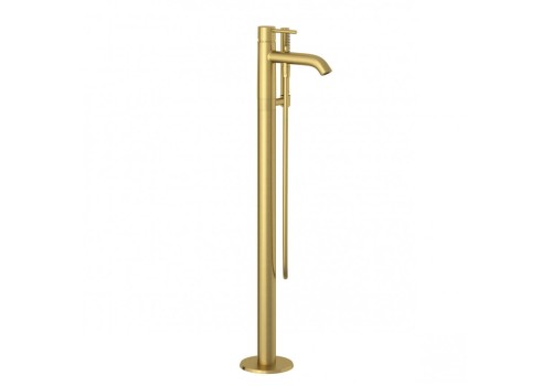 Bateria wannowa wolnostojąca Kludi Bozz Brushed Gold złoty szczotkowany 38590N076