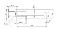 Deante Silia bateria umywalkowa podtynkowa, kolor chrom BQS_054L rysunek techniczny