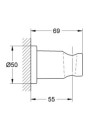 Grohe Rainshower uchwyt prysznicowy, kolor grafit (hard graphite) 27074A00 rysunek techniczny