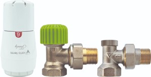 Varioterm Econ zestaw termostatyczny kątowy z głowicą termostatyczną Trendy EGS05106C/FK