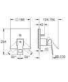 Grohe Eurocube bateria prysznicowa do obsługi dwóch ujść wody, kolor chrom 24062000 rysunek techniczny