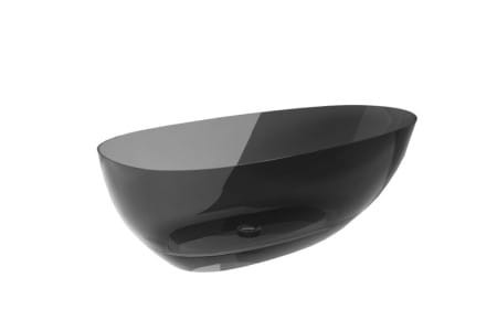 Besco Xara wanna wolnostojąca 160x75 cm, korek czarny mat, kolor ciemny szary (Carbon Grey) #WAX-160-CGB