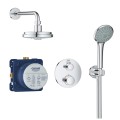 Grohe Grohtherm zestaw prysznicowy termostatyczny podtynkowy deszczownica 160, kolor chrom 34735000