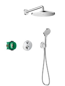 Hansgrohe Croma zestaw natryskowy termostatyczny podtynkowy Ecostat S, kolor chrom 27954000
