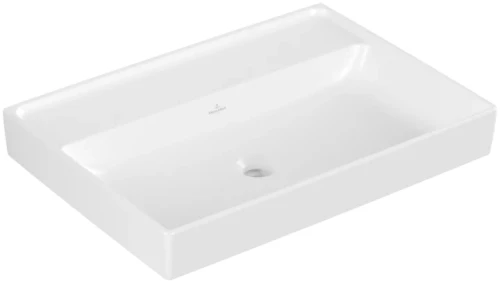 Villeroy & Boch Collaro umywalka wisząca 650x470mm powłoka CeramicPlus, kolor biały mat (Stone White) 4A3368RW