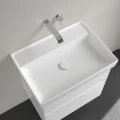 Villeroy & Boch Collaro umywalka wisząca 650x470mm powłoka CeramicPlus, kolor biały mat (Stone White) 4A3368RW