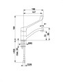 Kfa Medico New bateria umywalkowa stojąca, chrom 4732-985-00 rysunek techniczny