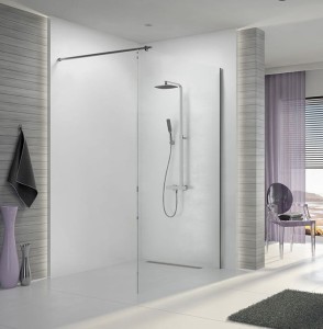 Sanplast Space Wall XL ścianka Walk-In 80 cm P/SpaceWallXL-80-S cm/sbW0 chrom/szkło przezroczyste 600-320-3120-42-401