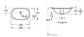Villeroy&Boch O.Novo umywalka podblatowa 530 x 320 mm powłoka CeramicPlus, kolor Weiss Alpin 416250R1 rysunek techniczny