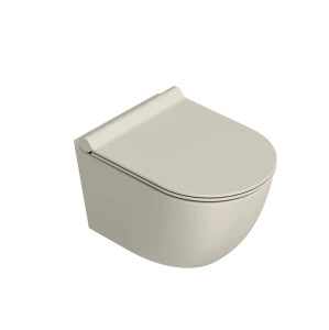 Catalano Sfera UpFix Newflush Miska wisząca bezrantowa 50x35 cm z deską wolnoopadającą (z mocowaniami 5KFST00 )  kolor  piaskowy mat ( sabbia satinato ) 0511700029+0551250029+9056160000