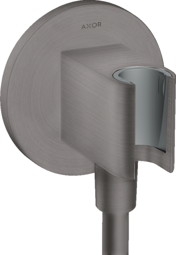 Hansgrohe Axor Shower Solutions przyłącze z uchwyte, kolor czarny chrom szczotkowany 36733340