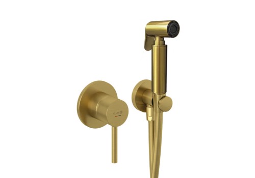 Kludi Bozz Brushed Gold zestaw higieniczny podtynkowy, kolor złoty szczotkowany 38998N076