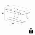 Uchwyt na papier toaletowy z półką na smartfon Tiger Colar czarny mat 1314230346