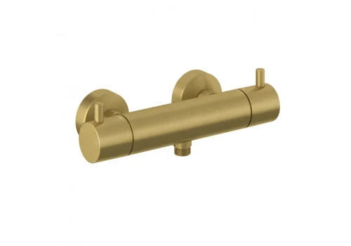 Kludi Bozz Brushed Gold bateria natryskowa z termostatem ścienna, kolor złoty szczotkowany 35203N038