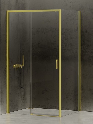 Kabina prostokątna 120x90cm złota New Trendy Prime Light Gold D-0424A/D-0224B