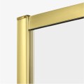 Kabina prostokątna 120x90cm złota New Trendy Prime Light Gold D-0425A/D-0224B