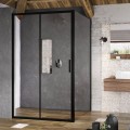 Ścianka stała Ravak Blix Slim 90cm czarny-mat X9BM70300Z1