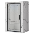 Rea Rapid Swing drzwi prysznicowe uchylne 90, profil czarny, REA-K6409