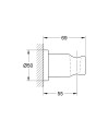 Grohe Rainshower uchwyt prysznicowy ścienny, kolor złoty szczotkowany (brushed cool sunrise) 27074GN0 rysunek techniczny