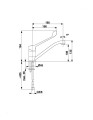 Kfa Medico New bateria kuchenna stojąca, kolor chrom 4733-985-00 rysunek techniczny