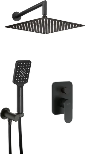 Deante Alpinia zestaw natryskowy podtynkowy, kolor czarny mat (Nero)  NAC_N9LP