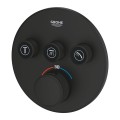 Grohe Grohtherm Smartcontrol podtynkowa bateria termostatyczna do obsługi trzech wyjść wody, kolor czarny mat (phantom black) 29508KF0