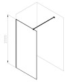 Ravak Air Wall kabina walk-in 120cm, kolor bright alu (chrom błyszczący) GW9WG0C00Z1C