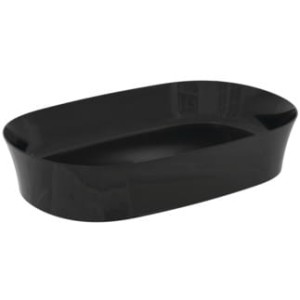 Ideal Standard Ipalyss Umywalka nablatowa owalna 60 cm z cienkimi ściankami kolor Czarny połysk (Black Gloss) E1396V2