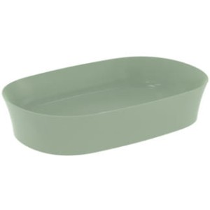 Ideal Standard Ipalyss Umywalka nablatowa owalna 60 cm z cienkimi ściankami kolor  Jasnozielony mat (Sage) E1396X9