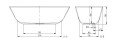 Villeroy&Boch Theano wana wolnostojąca 1750x800mm, kolo biały Weiss Alpin UBQ175ANH7F200V-01
